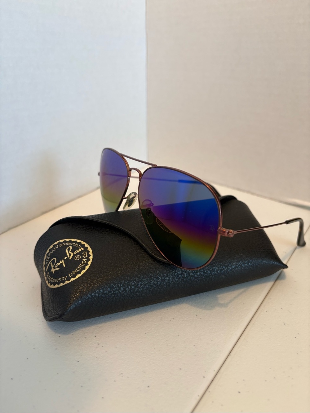 Ray-Ban Women's Aviator Sunglasses - Blue & Purple Gradient Lenses